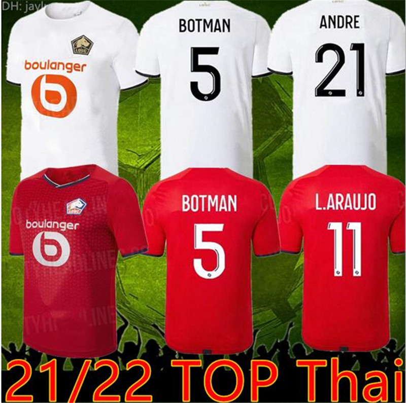 

2021 2022 LOSC Lille soccer jersey DAVID FONTE BURAK BAMBA YAZICI football shirts 21 22 JIKONE R.SANCHES T.WEAH L.ARAUJO maillots Kids Kit, Home patch