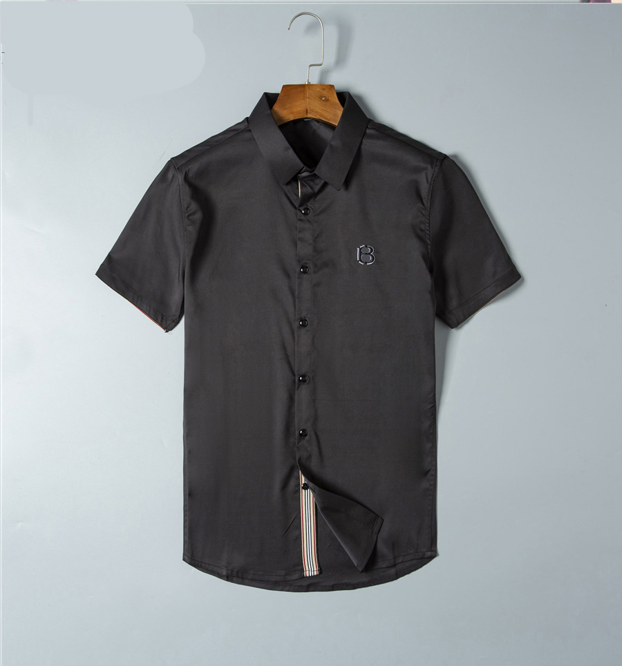 

2021 luxury designer men's shirts fashion drees casual business social and cocktail shirt brand Spring Autumn slimming the most fashionable clothing M-3XL#16, Black