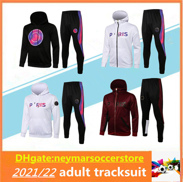 

2021/22 paris jacket hoodie soccer Survetement training suit 21 22 tracksuit chandal futbol MBAPPE maillot de football jackets, White