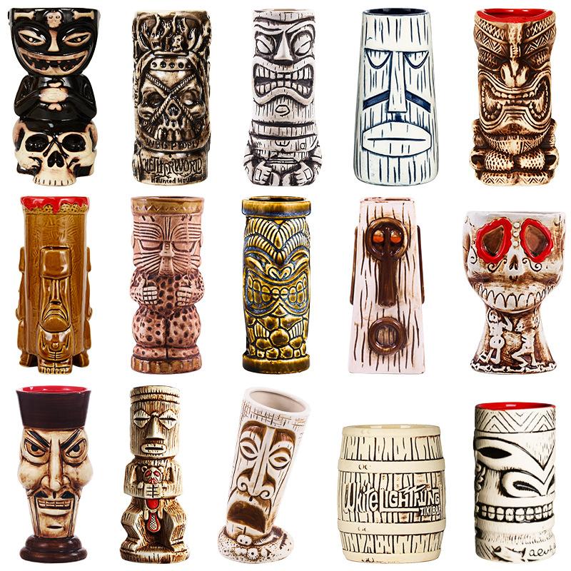 

Mugs Hawaiian Cocktail Cup Cretive Ceramic Tiki Bar Zombie
