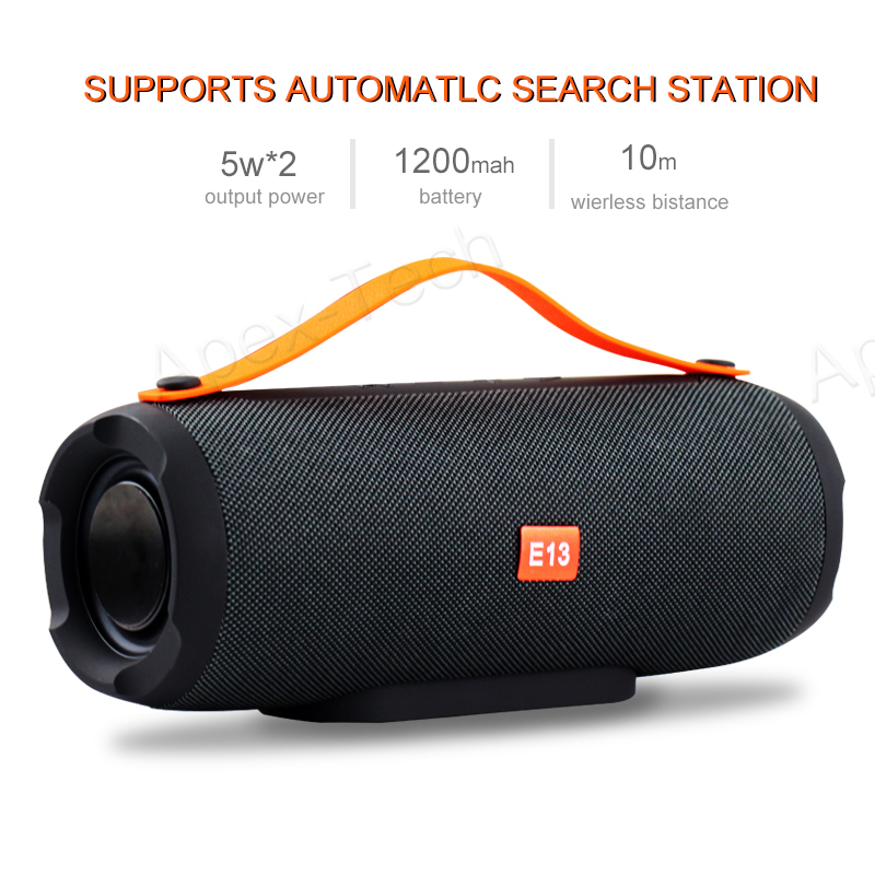 E13 Mini Portable Wireless Bluetooth Speaker Stereo Speakerphone Radio Music Subwoofer Column Speakers for Computer with TF FM-image-737108351