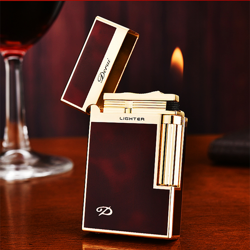 

2021 Bussiness Gas Lighter Compact Jet Butane Engraving Metal Gas PING Bright Sound Cigarette lighter Inflated No Gas With Box