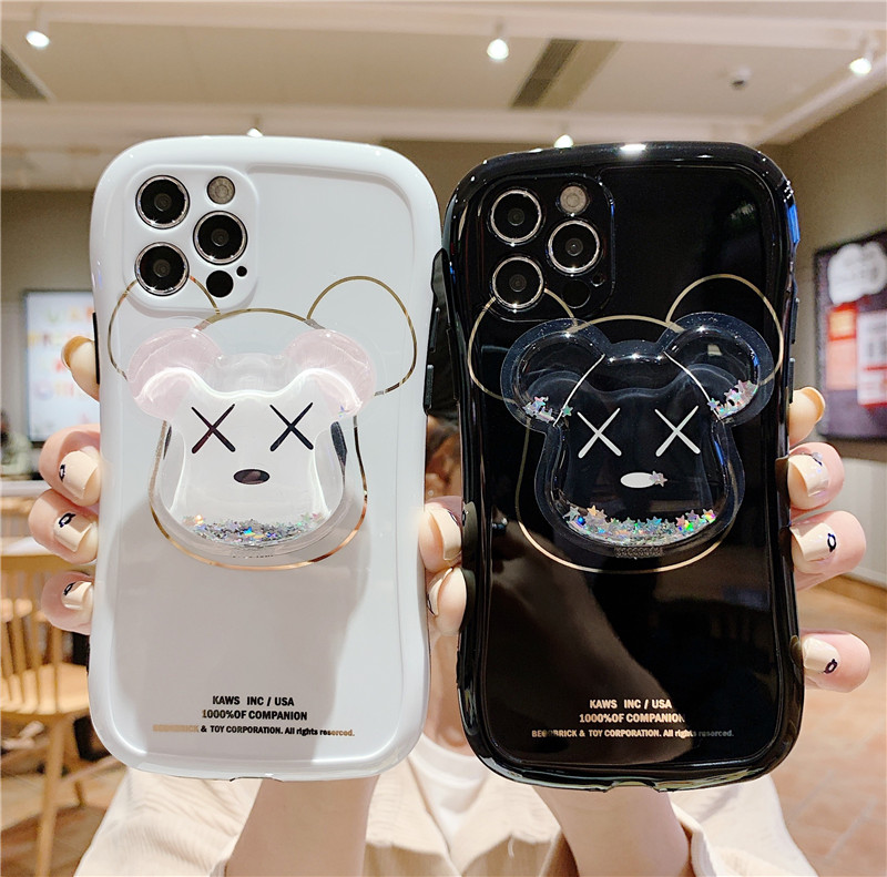 

Apple 12 phone case iphone 11 pro max shell 12pro couple xs max silicone bracket Kaw cases with ring white or black