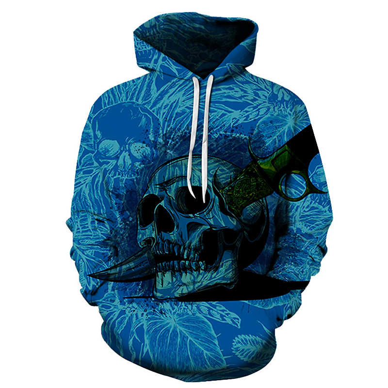 

HalloweenSkull with roses pattern men's 3D printed hoodie visual impact party top punk goth round neck high quality sweatshirt hoodie, Black