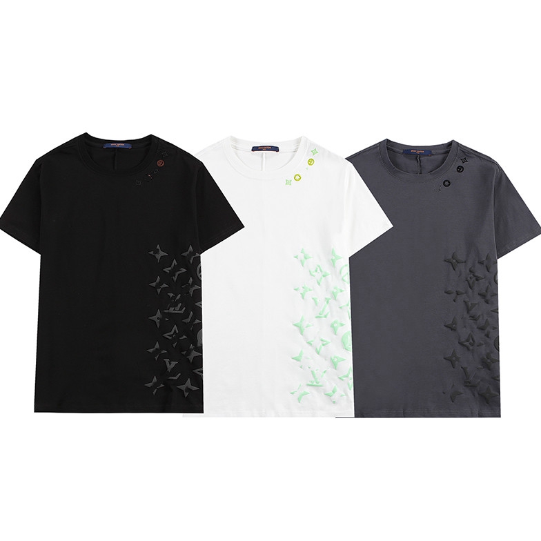 

Men's Women 2021 T Shirt Fashion Tops Summer Breathable Short Sleeve Casual Classic Cotton Letter Print Tee Shirt, White;black