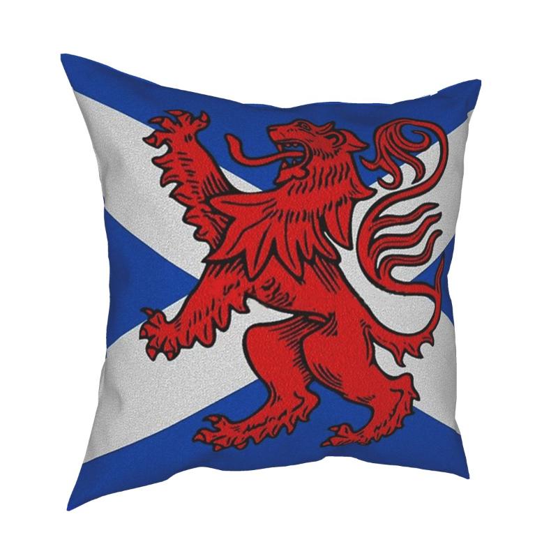 

Scotland The Scottish Lion Pillow Cover Home Decorative Cushions Throw For Sofa Polyester Double-sided Printing Novelty Cushion/Decorative