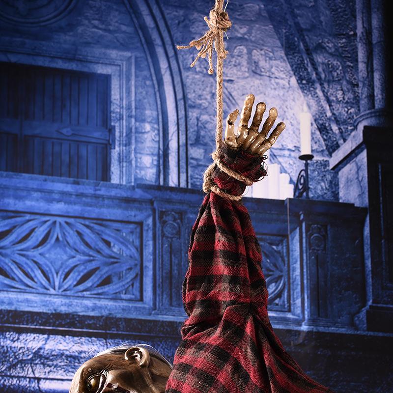 

Party Decoration Halloween Long Hair Hanging Ghost Horror Toy Tricky Props LED Light Swinging Pendant