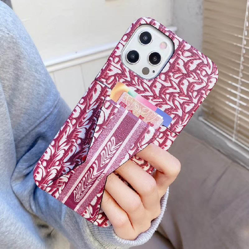

Fashion Designer Phone Cases for iPhone 12 11 pro max Xs XR Xsmax 7 8 plus Top Quality Print Leather Card Pocket Holder Luxury Cellphone Cover