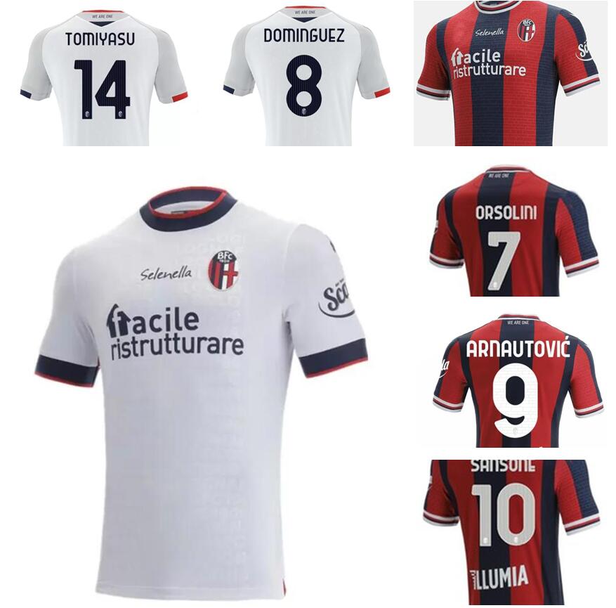 

21 22 Bologna soccer jerseys home away white 2021 2022 camisetas Barrow Orsolini Soriano Tomiyasu Sansone Dominguez football shirts top thailand quality