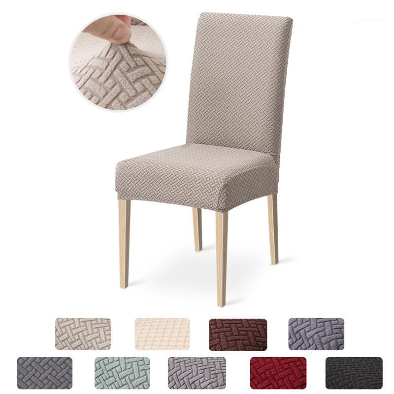 

Chair Covers 1/2/4/6pcs Dining Cover Jacquard Spandex Slipcover Protector Case Stretch For Kitchen Seat El