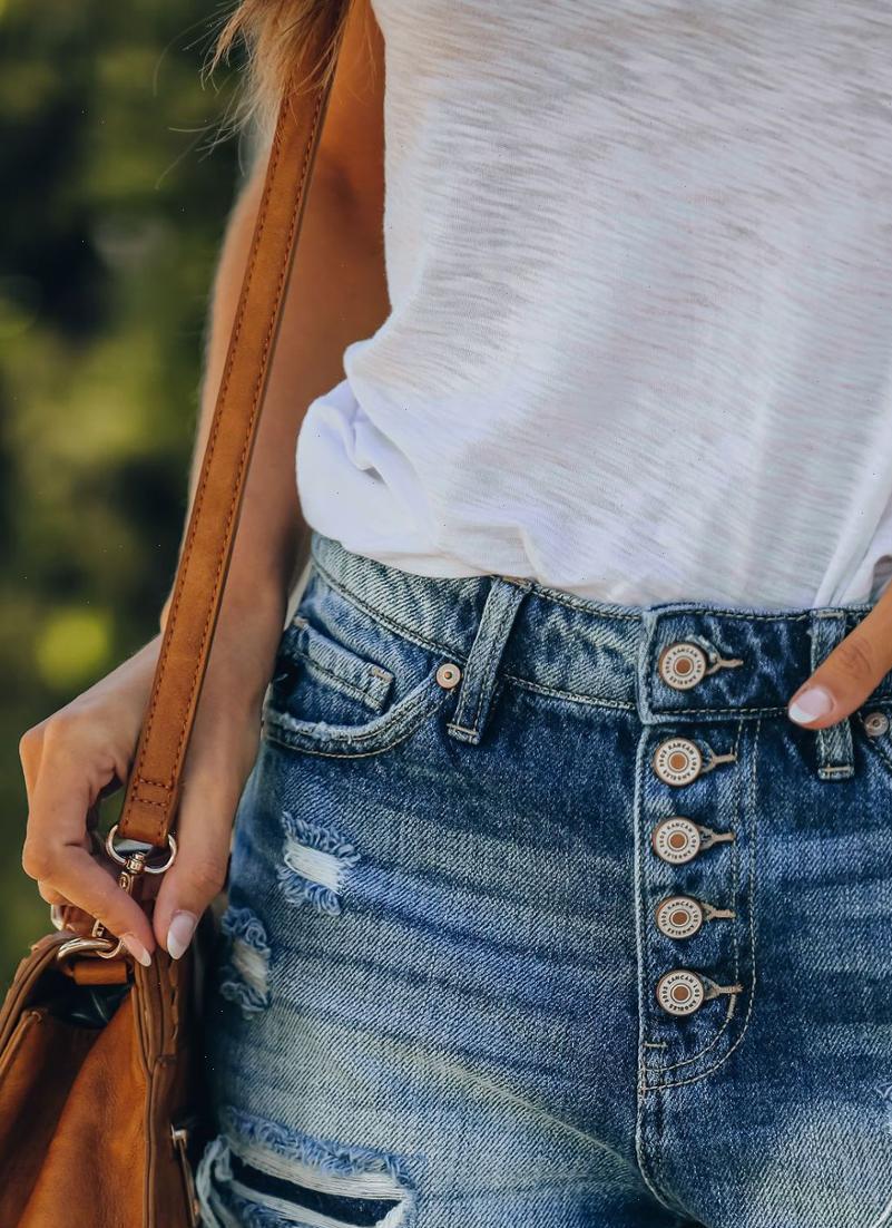 

women short womens summer cool denim shorts retro ripped jeans casual slim high waist wholesale price xs xl, White;black