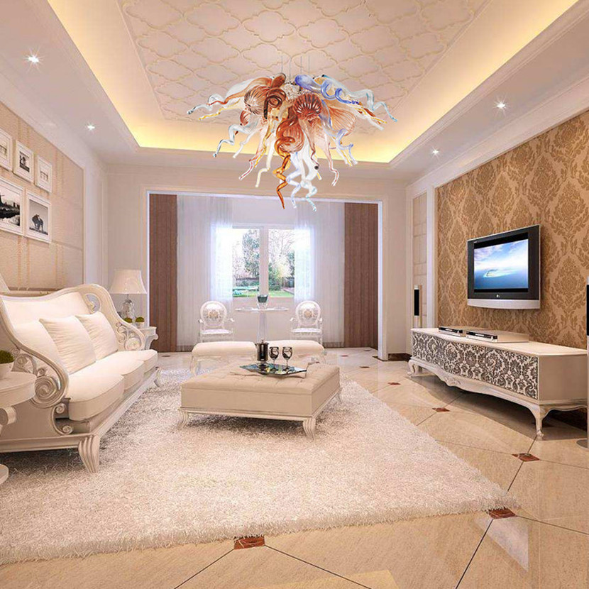 Pendentif lampe de lampe à lustres de cristal LED moderne avec lampes personnalisées pour l'hôtel Salon Decor