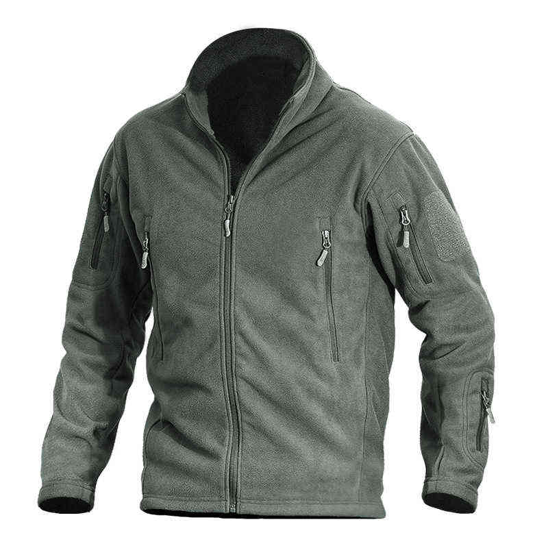 

Mege Tactical Military Warm Fleece Jacket Windproof Thick Thermal Outwear Winter Outdoor Army Hiking Airsoft Multi Pockets Coat, Od