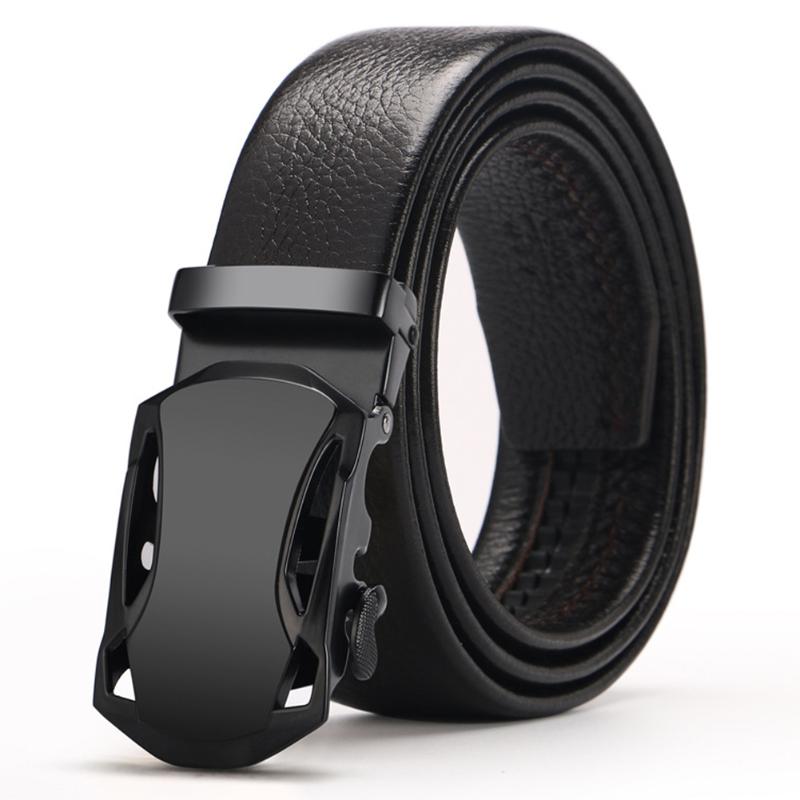 

Belts Men Casual Waist Strap For Jeans Automatic Buckle Business Leather Accessories Belt, Black;brown