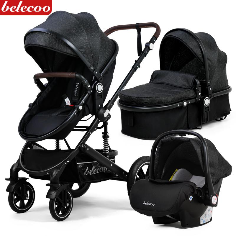 

Baby Stroller Lightweight Born Pram 3 In 1 Strollers Anti- All Terrain Pushchair Reversible Bassinet Car Seat Cup Holder Strollers#