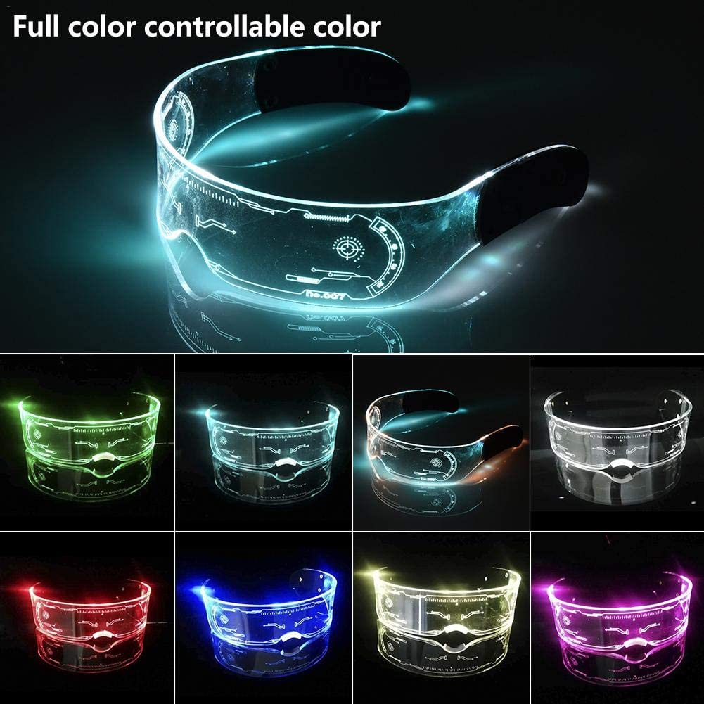 

Glowing Christmas LED Luminous Glasses Neon Halloween Party Bril Flashing Light Glow Sunglasses Glass Festival Supplies Costumes V