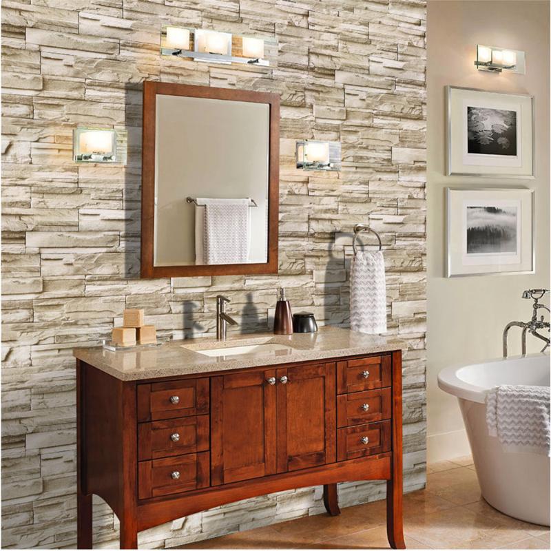 

Wallpapers 3Dwallpaper Brick Wallpaper Self-adhesive Background Wall PVC Waterproof Paste Retro Iving Room Barbershop, As pic