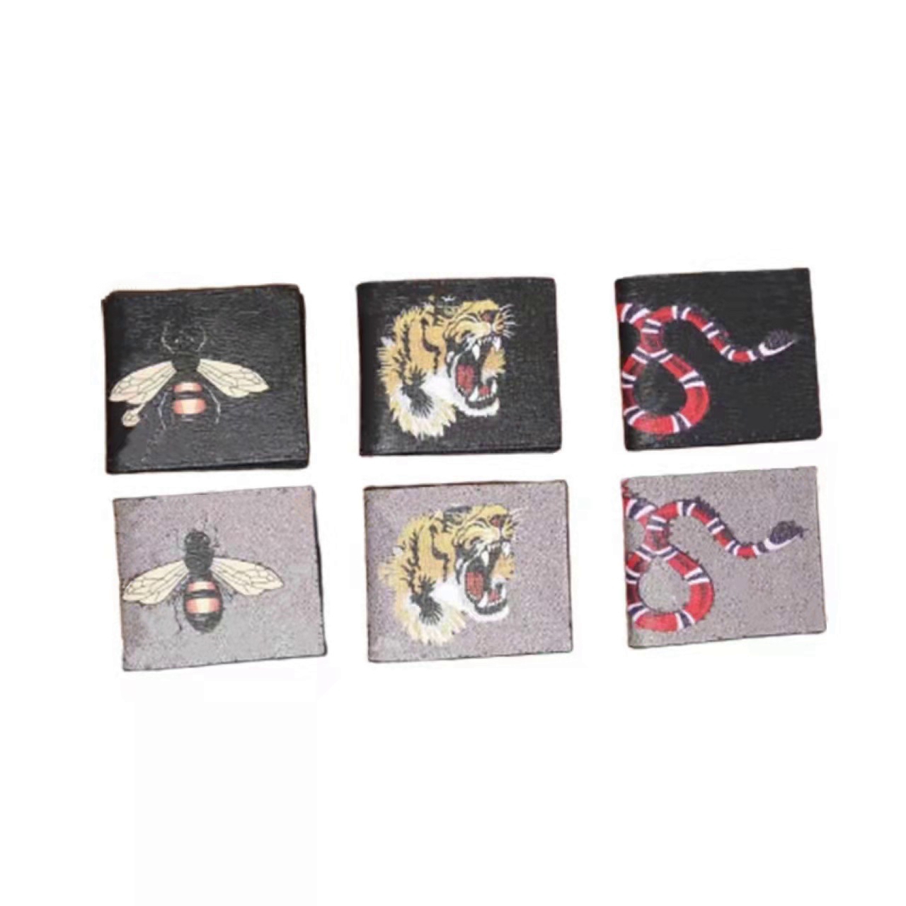 designer mens wallet womens Animal Short Wallet Snake Tiger Bee card small leather Wallets with gift box