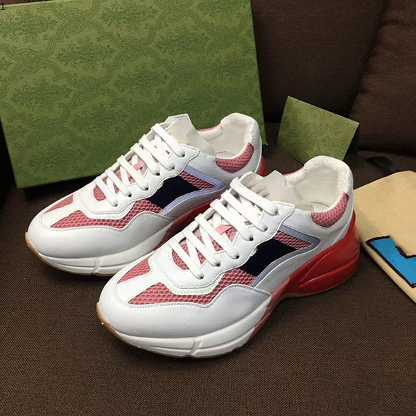 

Dio Hommes Femmes Rhyton Casual Dad Chaussures Paris Luxury Design House emblématique Sneaker toile mini rétro tissu jacquard semelle épaisse kjy0001