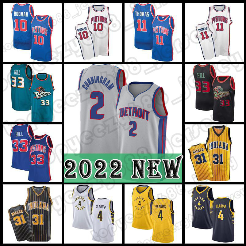 

2021 Draft Cade 2 Cunningham Detroit''Pistons''Basketball Jerseys Russell 0 Westbrook Grant 33 Hill Isiah 11 Thomas Dennis 10 Rodman Lakers''Mens, Jersey