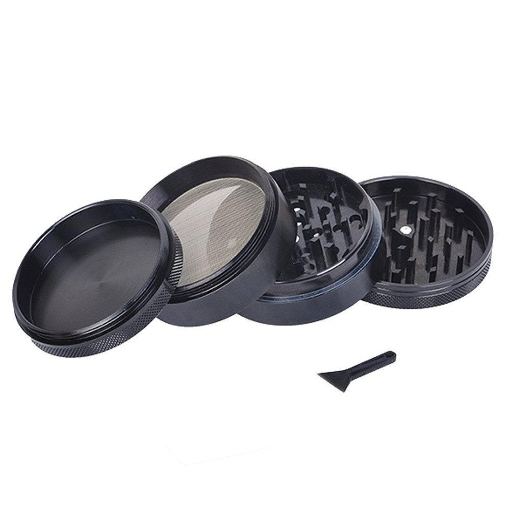 

pepper grinders herb metal ginder 40mm 4 layer tobacco grinder 5 colors Zicn alloy cnc teeth colorful grinders fit dry herb YK0084