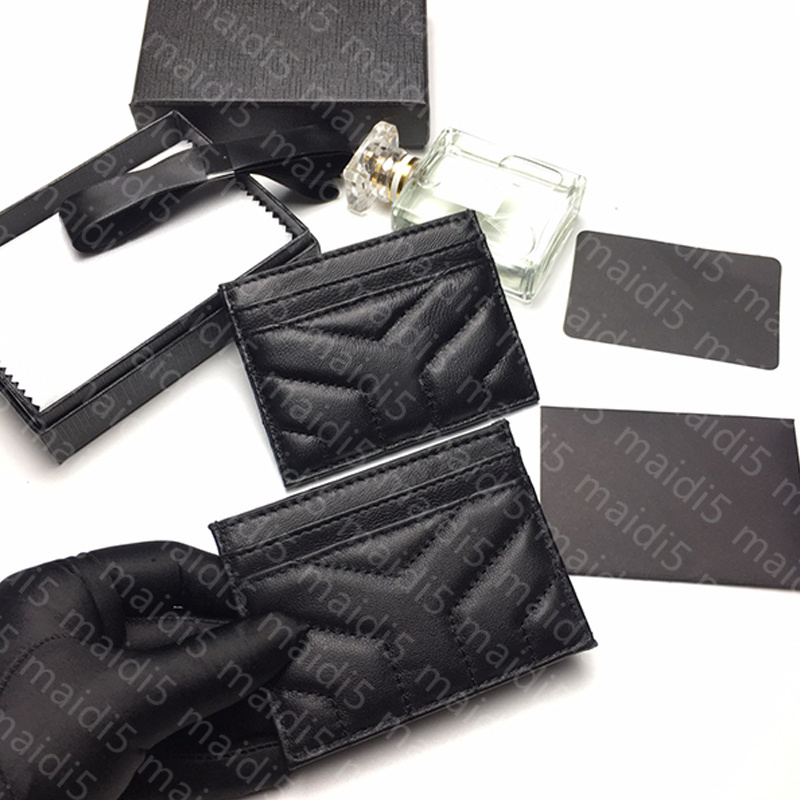 

Fashion Card Bag High Quality Black Caviar Men/Women Card Holder Mini V Grid Credit-Card Entrainment Box, Black-g