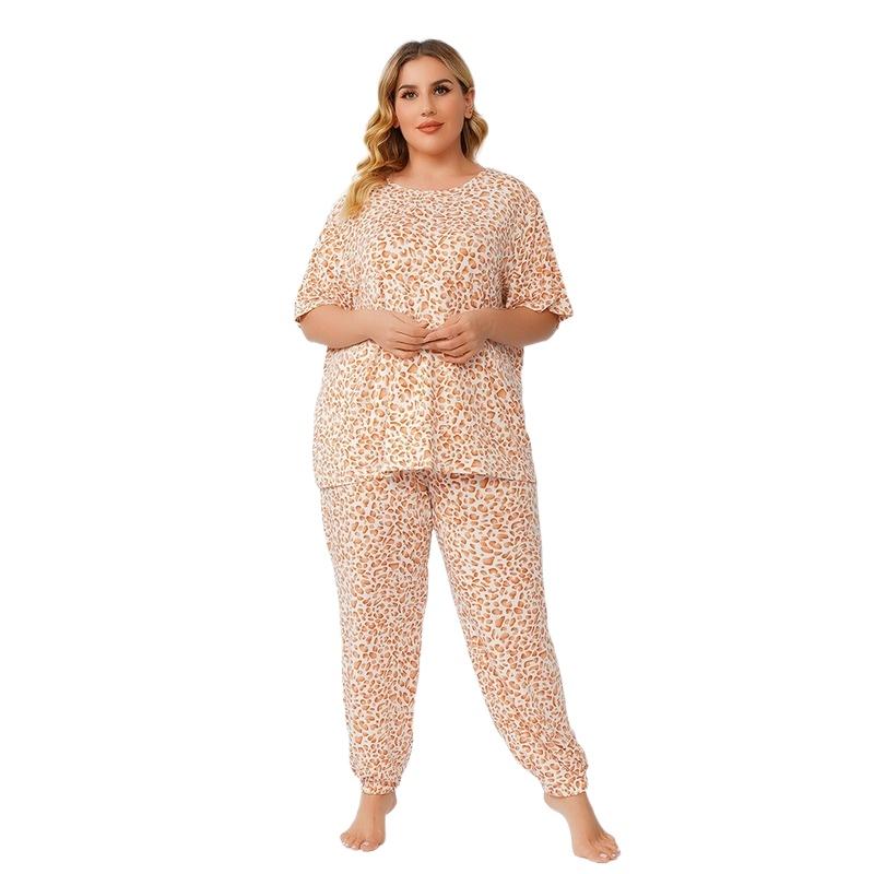 

Plus Size Tracksuits Underwear Set Pijama Sleepwear Womens Woman 2 Pieces Summer Clothes For Women Sets Outfits Sleeping Pajamas, Black
