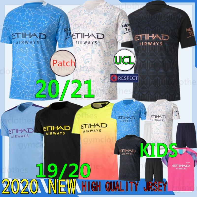 

Thai 20/21 FC manchester soccer jersey city 2021 STERLING DE BRUYNE KUN AGUERO FERRAN football shirt men kids kit G. JESUS MAHREZ, Black;yellow