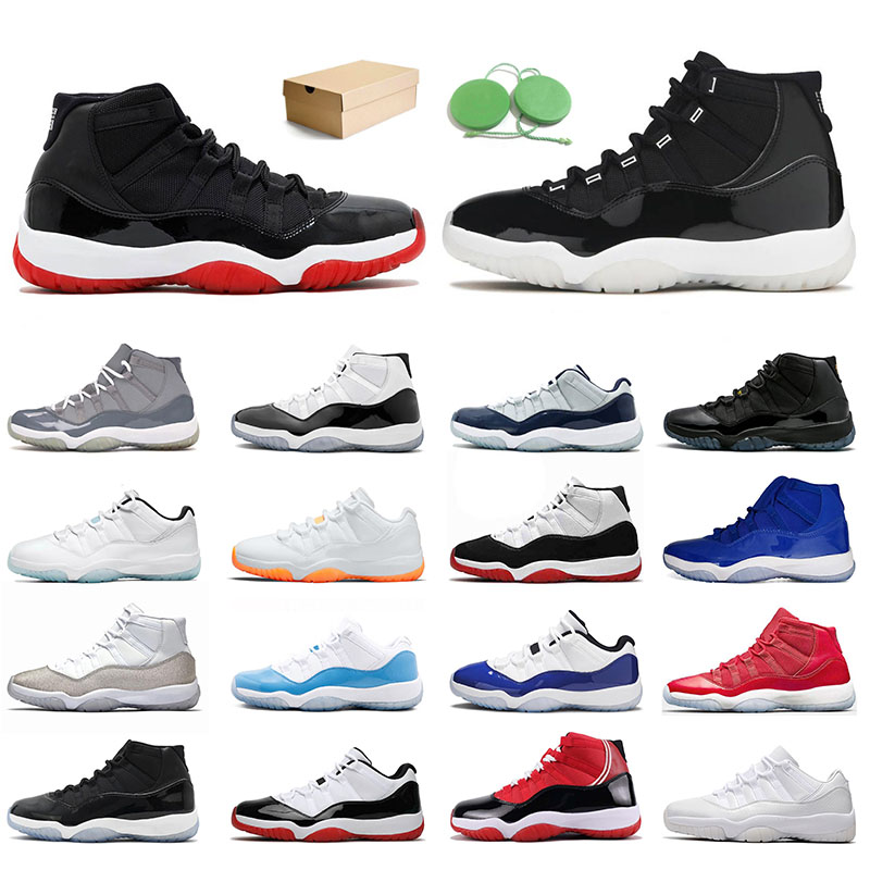 

WITH BOX Classic Basketball Shoes for Men Women Jumpman 11 11s Concord Bred High Citrus Low XI Space Jam Cap and Gown Gamma Blue UNC Legend, D36 pink snakeskin 36-47