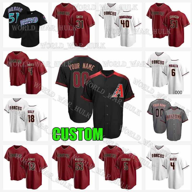 

4 Ketel Marte Jersey Madison Bumgarner Eduardo Escobar Diamondbacks Randy Johnson 21 Stephen Vogt 18 Carson Kelly Alex Young Arizona, Blue;black