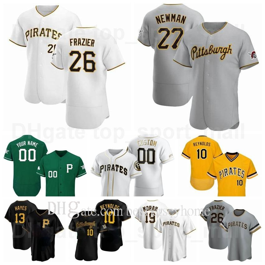 

Baseball Jerseys 27 Kevin Newman 26 Adam Frazier Jersey 19 Colin Moran 13 KeBryan Hayes 10 Bryan Reynolds Team Black White Grey Yellow Green