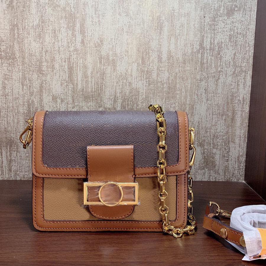

DAUPHINE handbags luxury designer women bags feamle messenger chain shoulder bag lady handbag classic letter lock brand coin purse 01