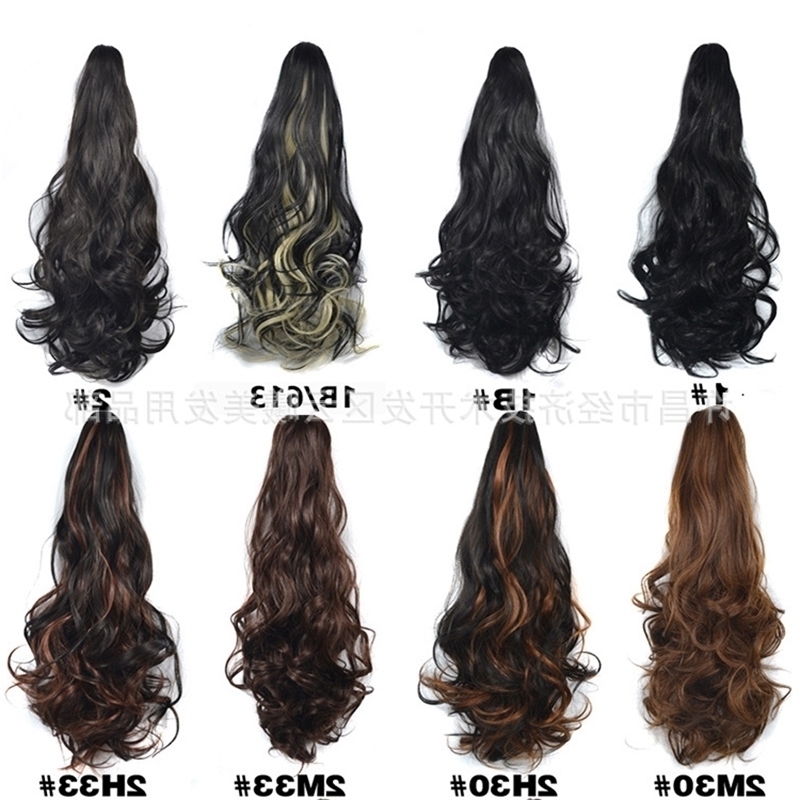 

curl Wig grip long wig horsetail multicolor available, 1#