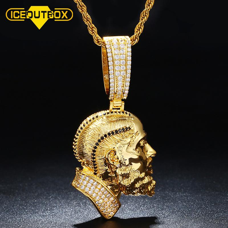 

Nipsey Hussle Pendant Necklace Iced Out Bling Cubic Zircon Shining Men's Hip Hop Jewelry Big Bail Fit With 14mm Chain Necklaces