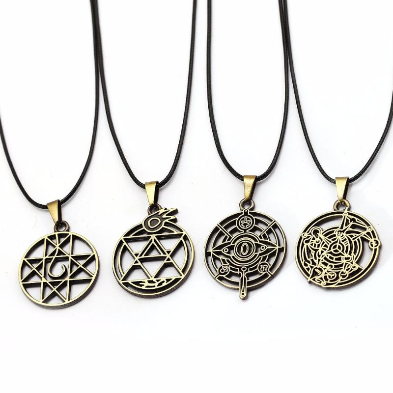 

Pendant Necklaces HSIC Anime Fullmetal Alchemist Necklace Metal Alloy Hollow Friendship Accessories Gifts Wholesale 12725