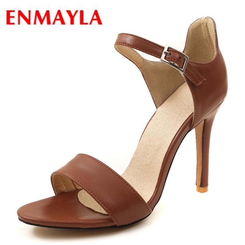 

Arrival Women Fashion Sandals Basic Casual Buckle Strap Sandalias De Mujer Verano Big Size 34-43 LY1188, Black