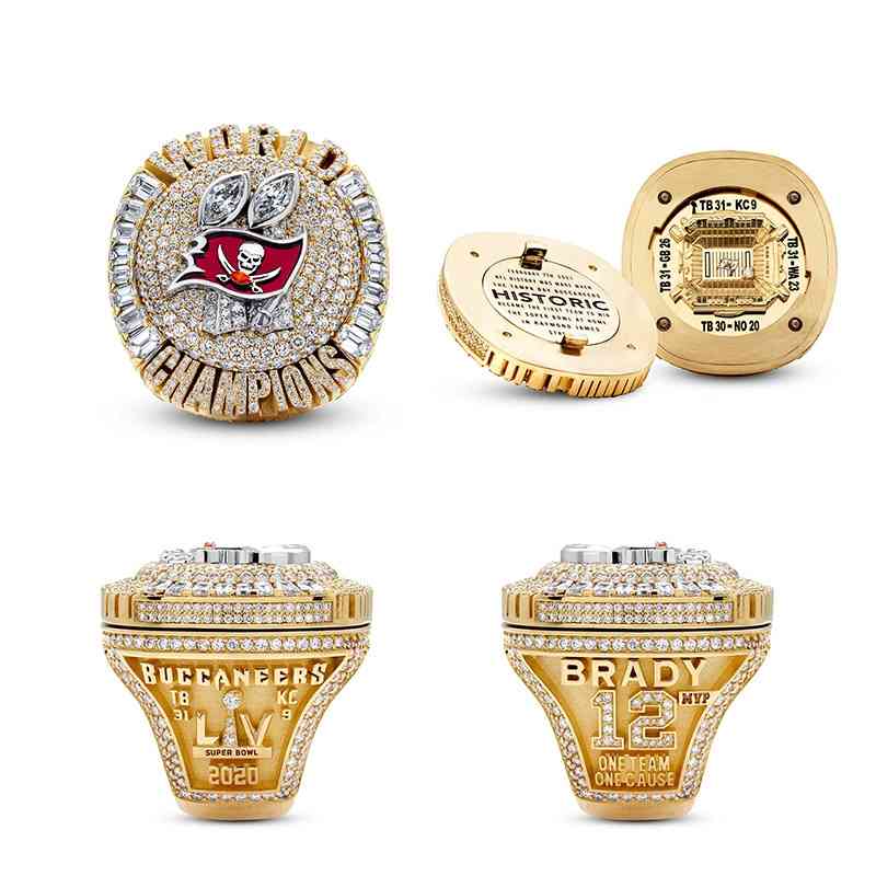 

55th nfl2020 Tampa Bay pirates Super Bowl Championship Tom Brady ring