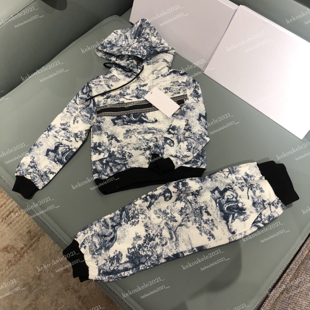 

2 Pcs/sets Kids Top quality Autumn Tracksuit Baby Clothing Sets Children Boys Girls Clothes 100% Cotton Hoodies Pants, Customize