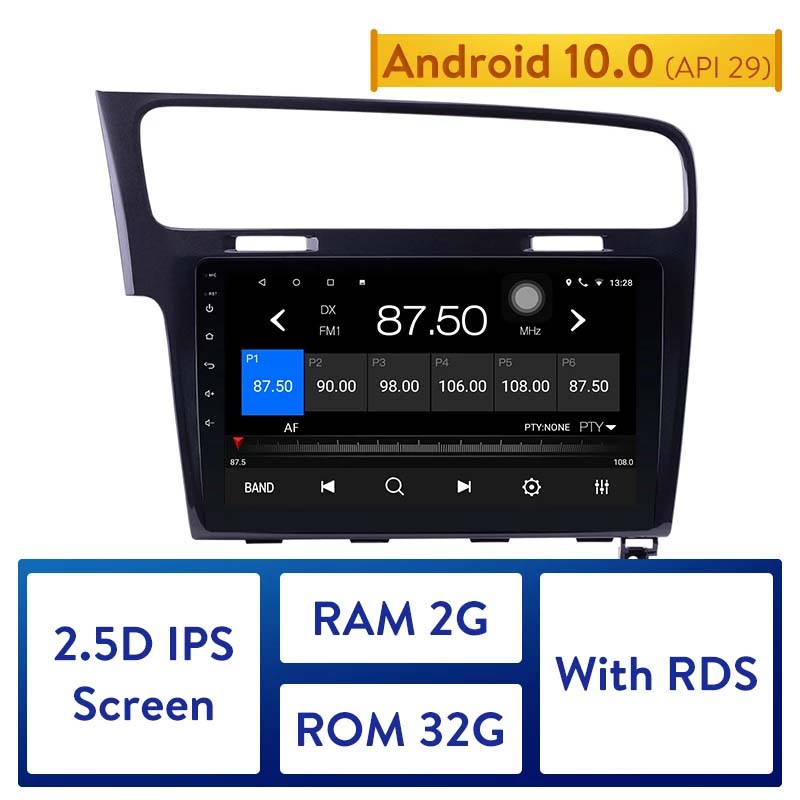 

Bluetooth 2 DIN Car dvd Radio GPS Navigation for 2013-2015 VW Volkswagen Golf 7 with WIFI FM 10.1" Android Touchscreen