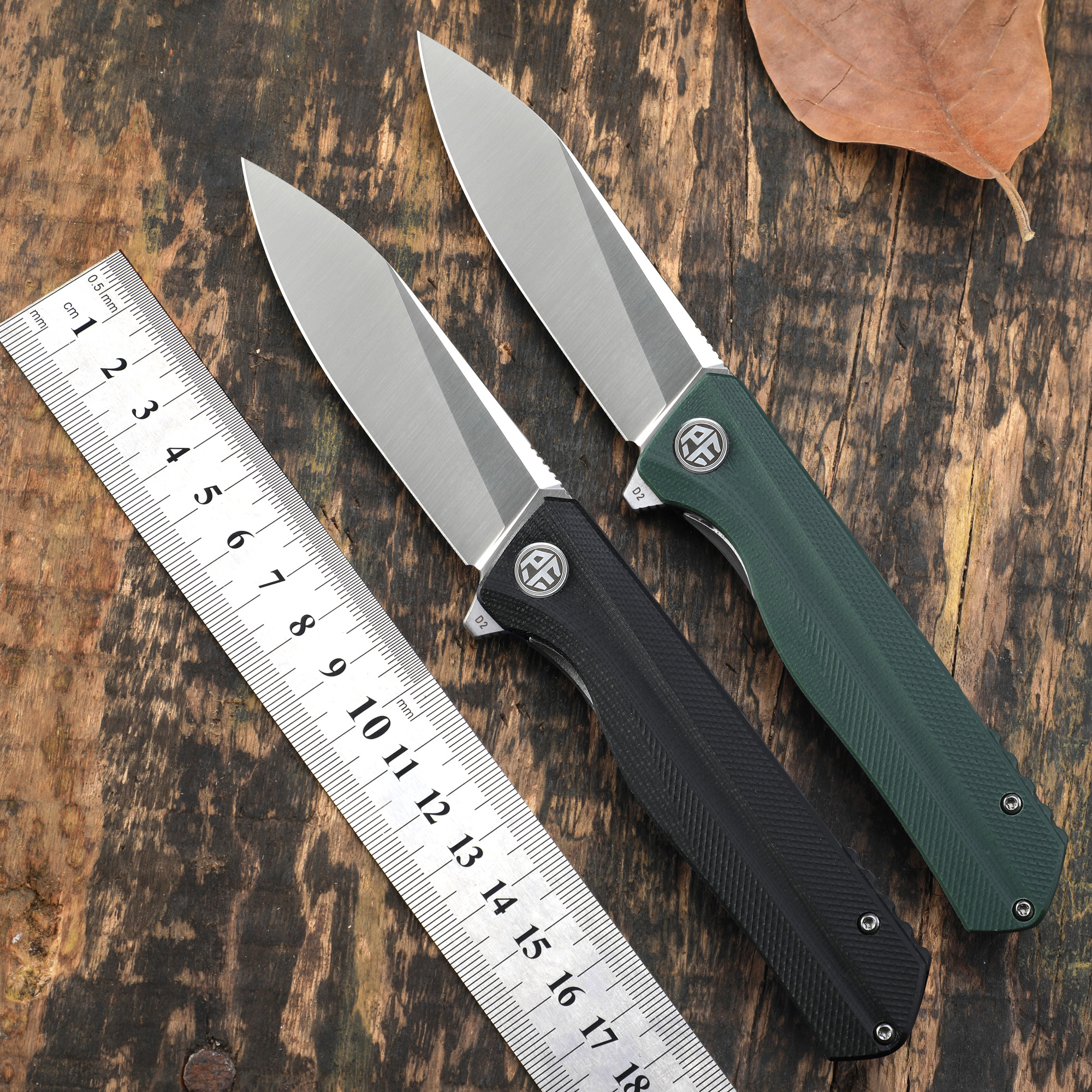

Petrified fish foding knife D2 stee Bade fipper G10 hande pocket knife ba bearings outdoor camping EDC too knives PF818