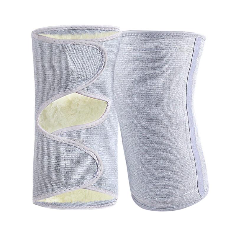 

Elbow & Knee Pads 1 Pair Thicken Design Winter Warm Protective Covers, Black;gray