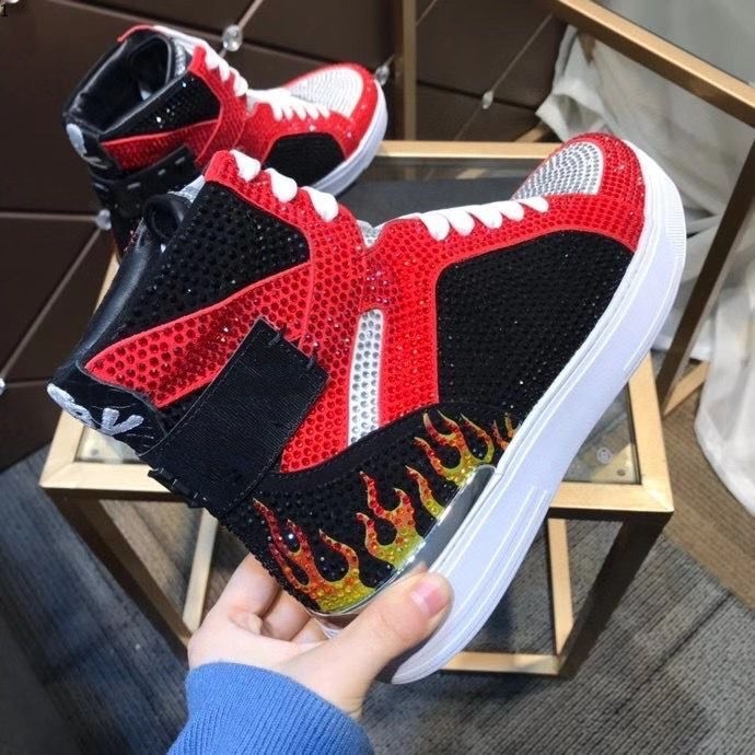 

Top quality Luxurys Designers Men's man Casual pleinShoes ppMixed Colors Cut Lace-up Zapatos Mujer Race Runner shoes mjkm004