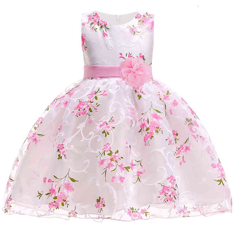 

Girl's Dresses Summer Flower For Girls Kids Clothes Party Wedding Events Bridesmaid Girl Dress Birthday Children Clothing Costumes 3 10 Y C0223, Pink