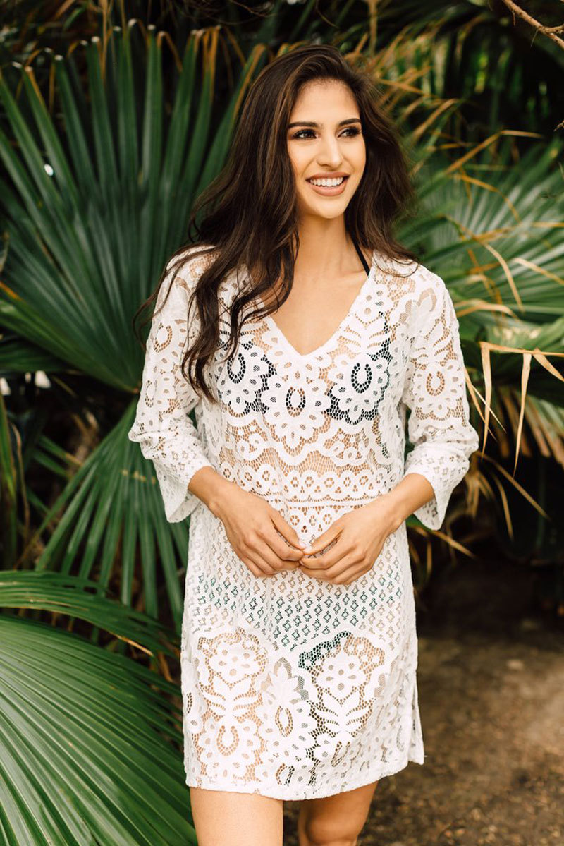 Women&#039;s Swimwear Lace Beach Bikini Cover ups Pareo wear Swim suit up Playa Tunics for Women 6OP7-image-693000977