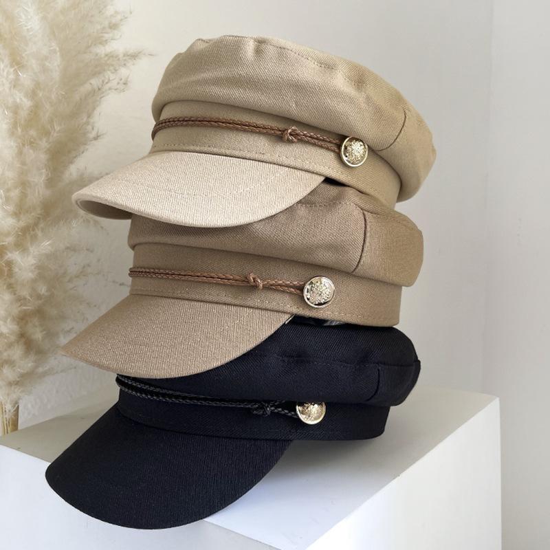 

Berets Autumn Winter Women Black Flat Cap Japanese Painter Hat All-match Korean Version Of The Spring And Navy Beretki