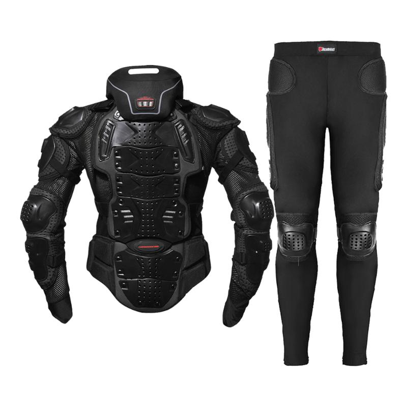 

Motorcycle Jacket+Pants Black Moto Motocross Racing Body Armor Protective Gear Guard Equiment S-5XL Apparel