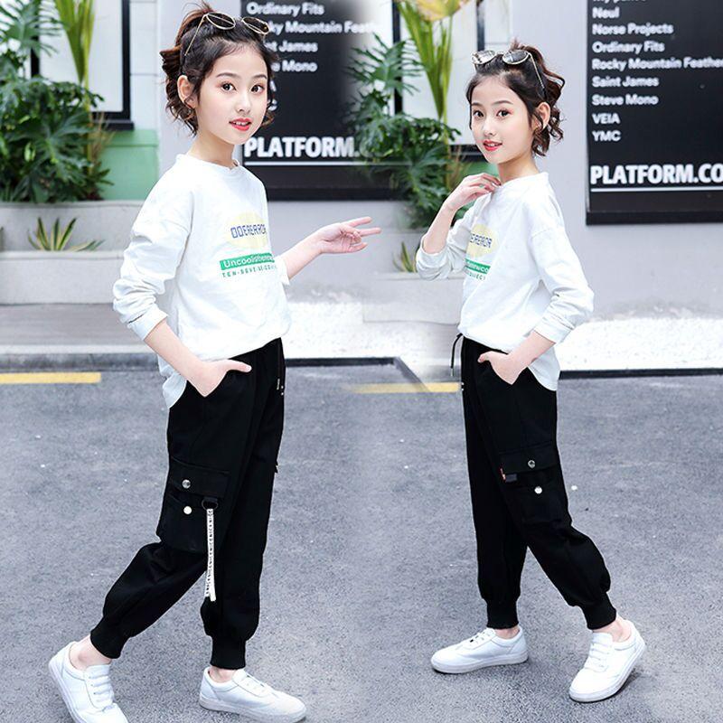 

Trousers EACHIN Girls Cargo Pants Gril'sFashion Black Trend Baby Outfit Pocket Streetwear Children Teens, Blue