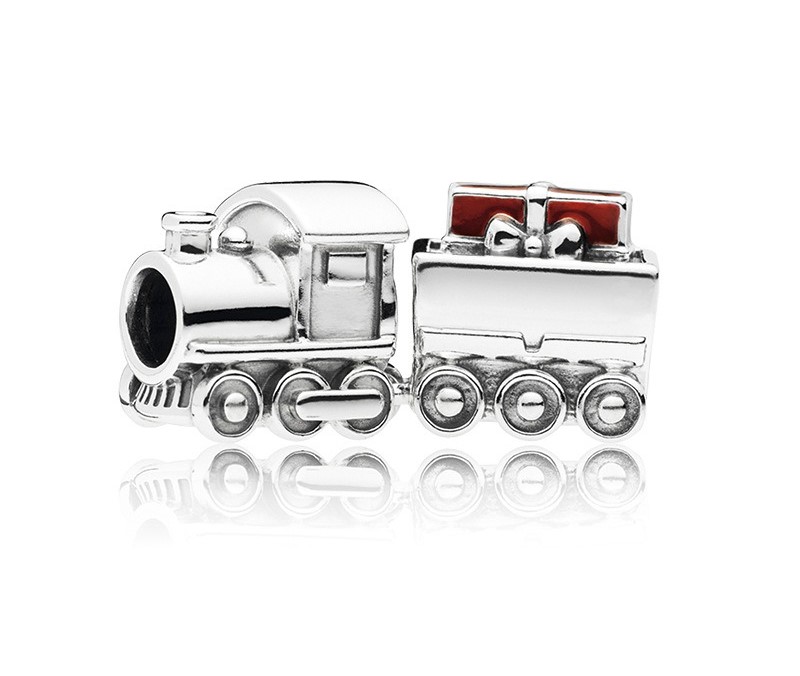 

Fits Pandora Bracelets 20pcs Creative Fairy Tale Train Enamel Silver Charms Bead Charm Beads Pendant For Wholesale Diy European Sterling Necklace Jewelry