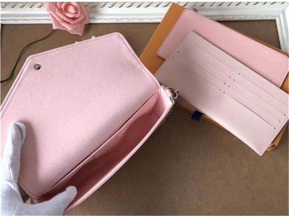 

3 Pieces/set Crossbody Bag Ladies Chain Bags Handbag PurseMulti Felicie Special Women The Pool Genuine Leather Flower Shoulder Purses