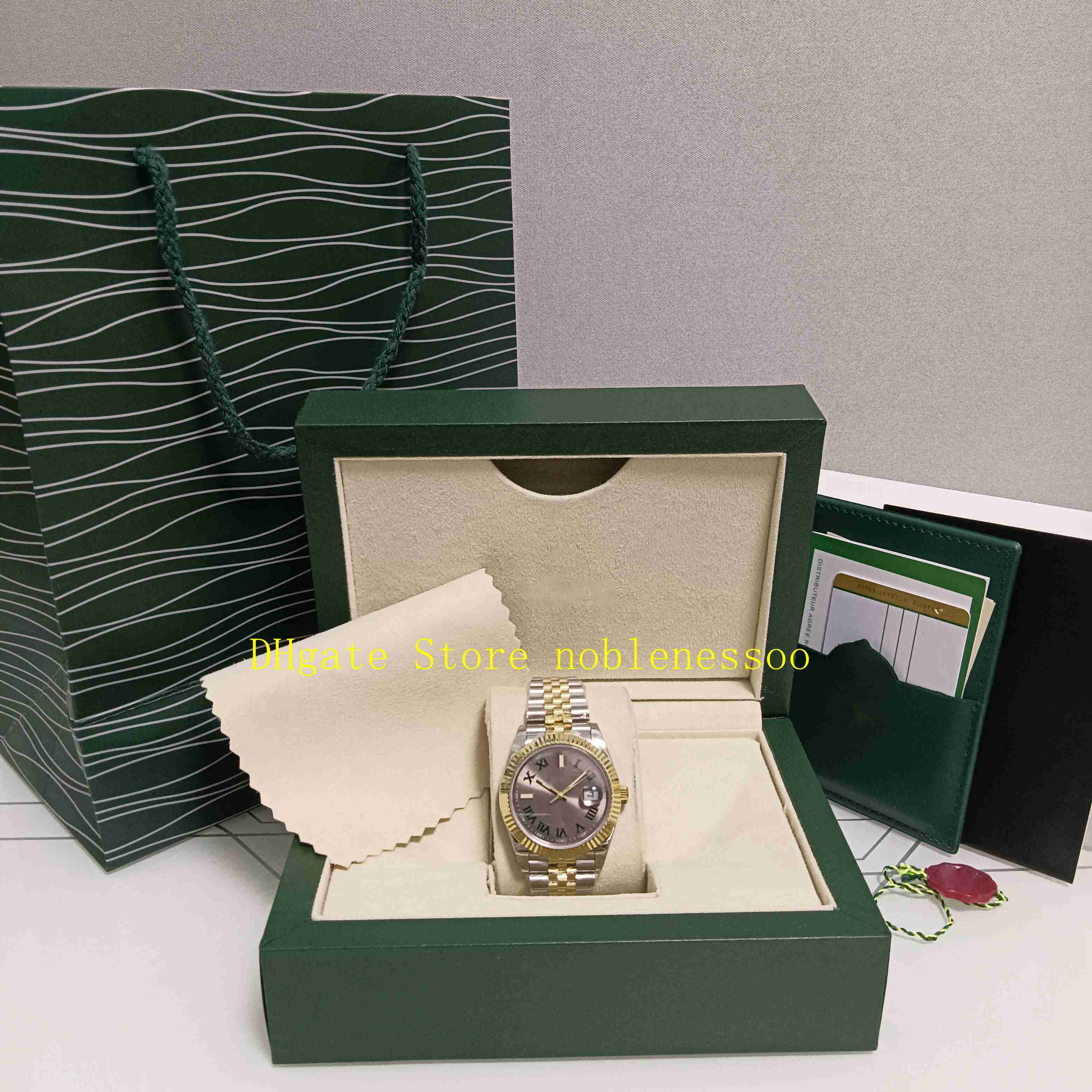

Real Photo In Original Box Automatic Watch Men BP Factory 41MM Steel Yellow Gold Jubilee Bracelet 126333 Wimbledon Grey Dial Dress Mechanical Men's Mens Watches, 01
